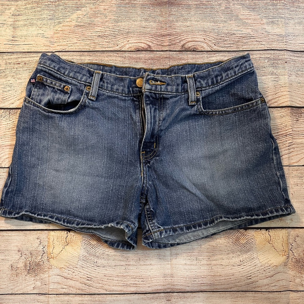 Ralph Lauren Women's Distressed Blue Denim Shorts